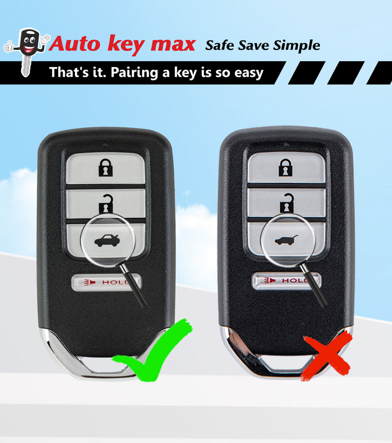 Simple Key Programmable Keyfob, Car Key Fob OBD Programmer Kit Replacement for 2016 - 2019 Honda Civic Remote Key KR5V2X SKU:  KPRO+H4RCH5RA-1