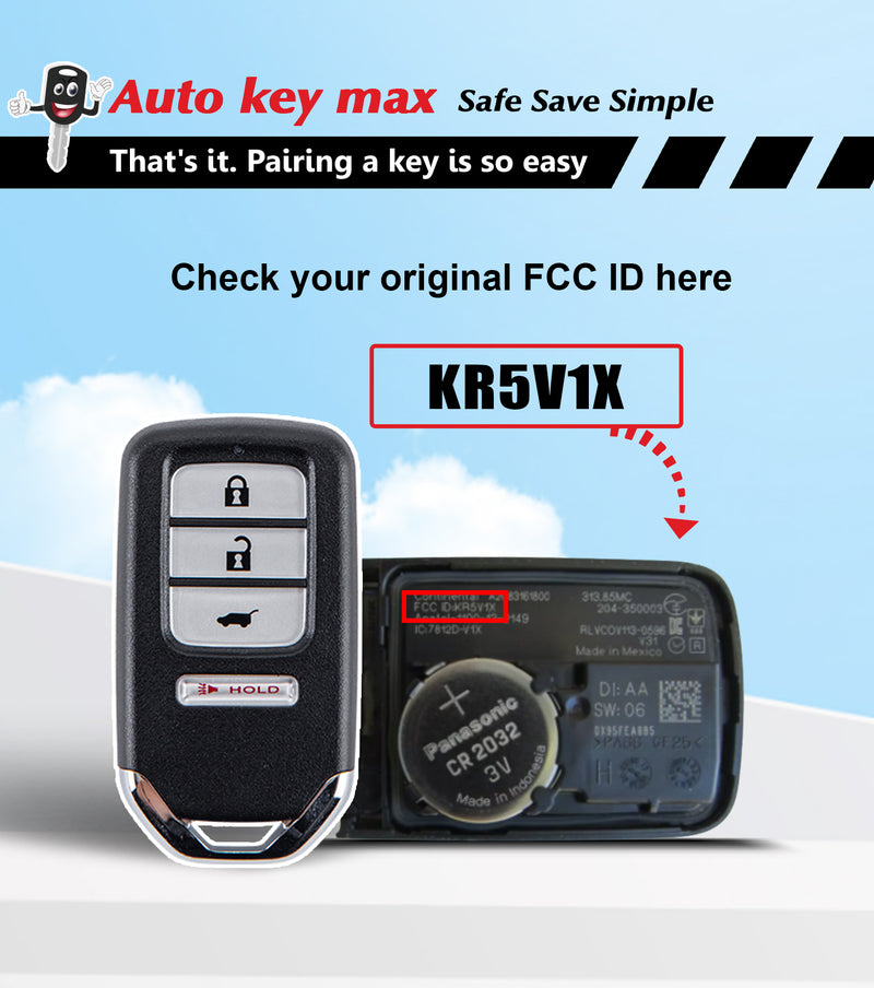 Simple Key Fob OBD Programmer Kit Replacement for 2016 - 2020 Honda CRV Remote Key SKU: KPRO+H4RD-1KR5V1X