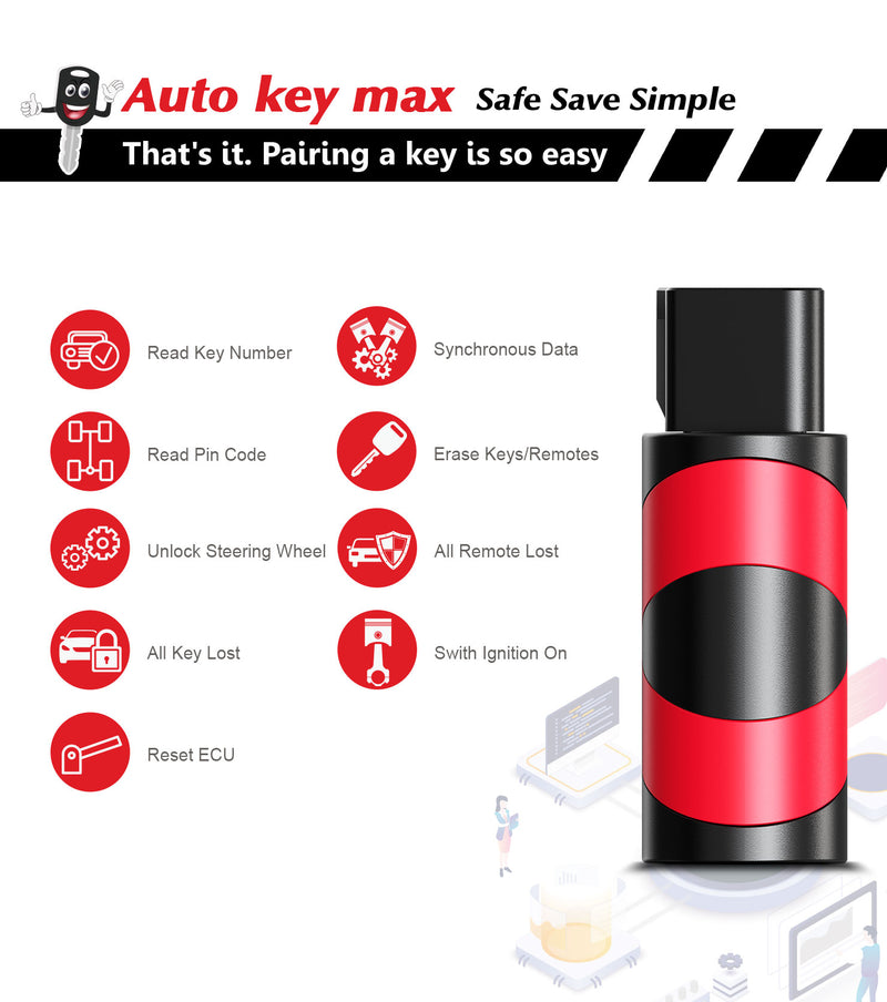 General DIY OBD2 Key Tool,Simple Programmer/Self Pairing for Chip Key & Car Key Split Remote Control SKU:KPRO-OBD-CHIP