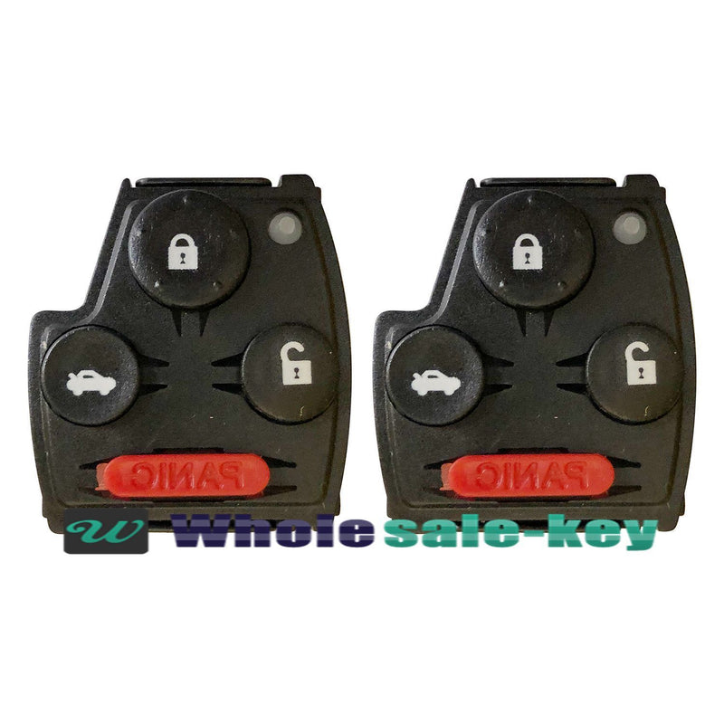 2 Key Keyless Remote Head Replacement Case Shell Pad Housing Buttons For Honda
