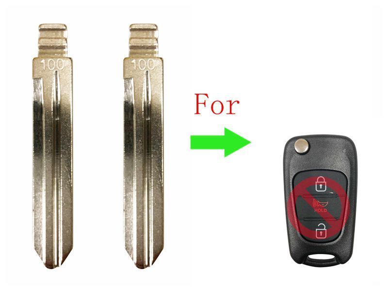 2 NEW REPLACEMENT KEYLESS REMOTE FLIP KEY UNCUT KEY BLADE BLANK