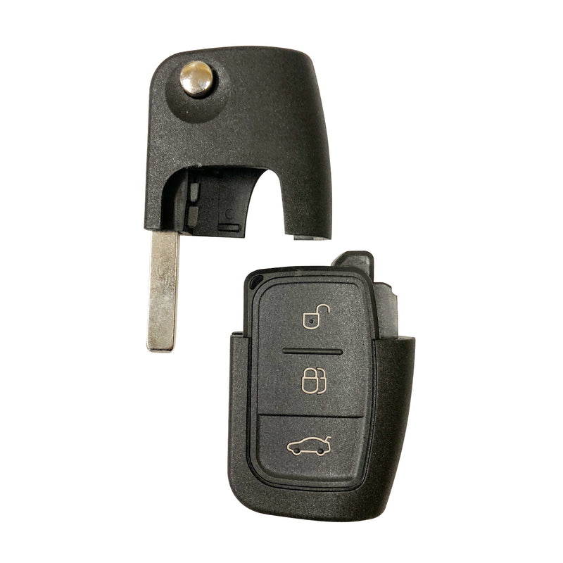 3 Button Uncut Flip Folding Remote Key Fob Case Shell For Ford Focus Fiesta