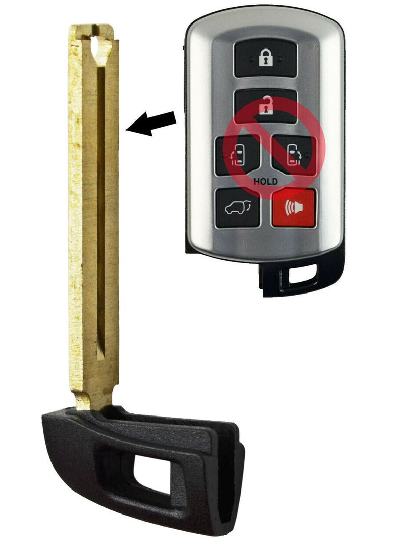 New Uncut Emergency Key for Toyota Sienna HYQ14ADR SKU: CK-T12